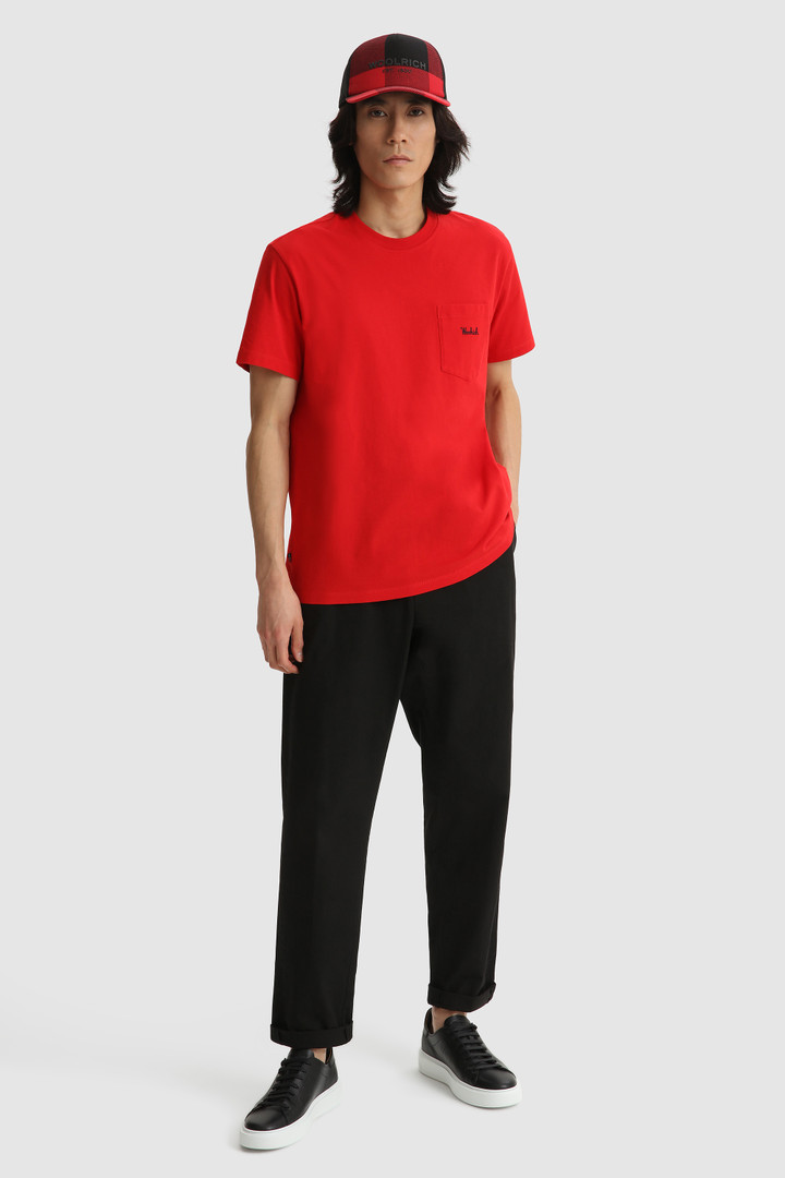 Embossed logo pocket tee