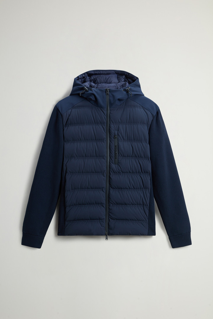 Bering Hybrid Jacket in Stretch Nylon with Matte Finish Blue photo 5 | Woolrich