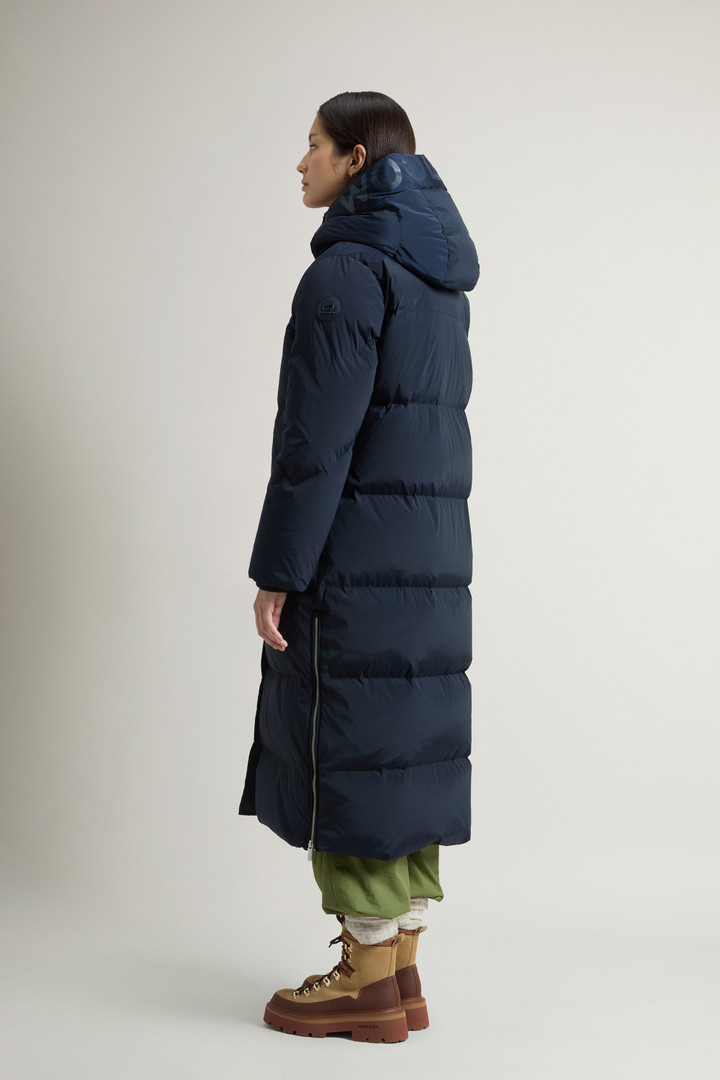 Aurora Parka larga de nailon elástico Azul photo 3 | Woolrich