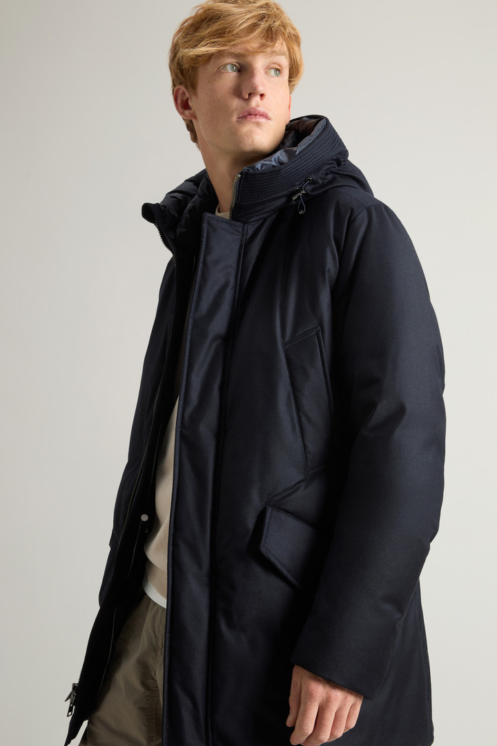 Parka in Italian Wool and Silk Blend Crafted with a Loro Piana Fabric Blue photo 4 | Woolrich
