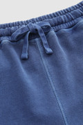 Garngefärbte Shorts aus Baumwollfleece