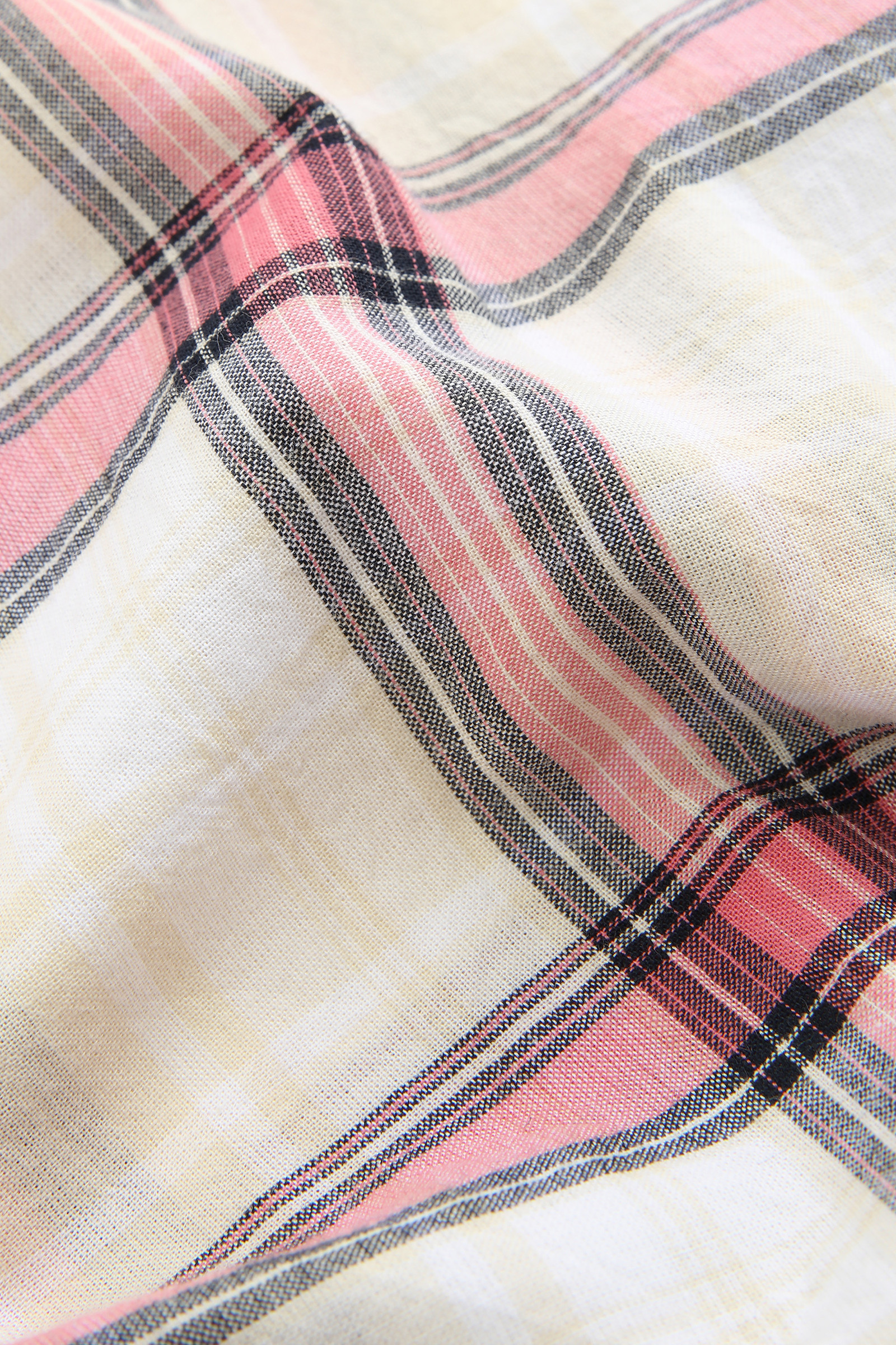 Linen blend blouse with Check print White photo 8 | Woolrich