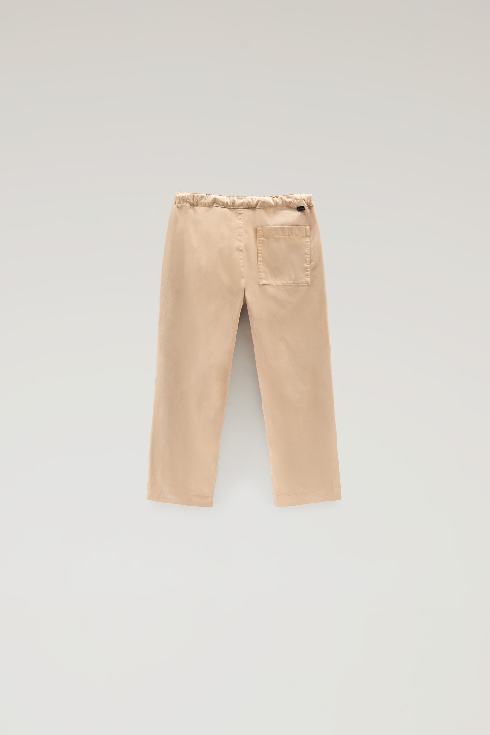 Pantalon pour garçon teint en pièce en coton élastique beige photo 2 | Woolrich