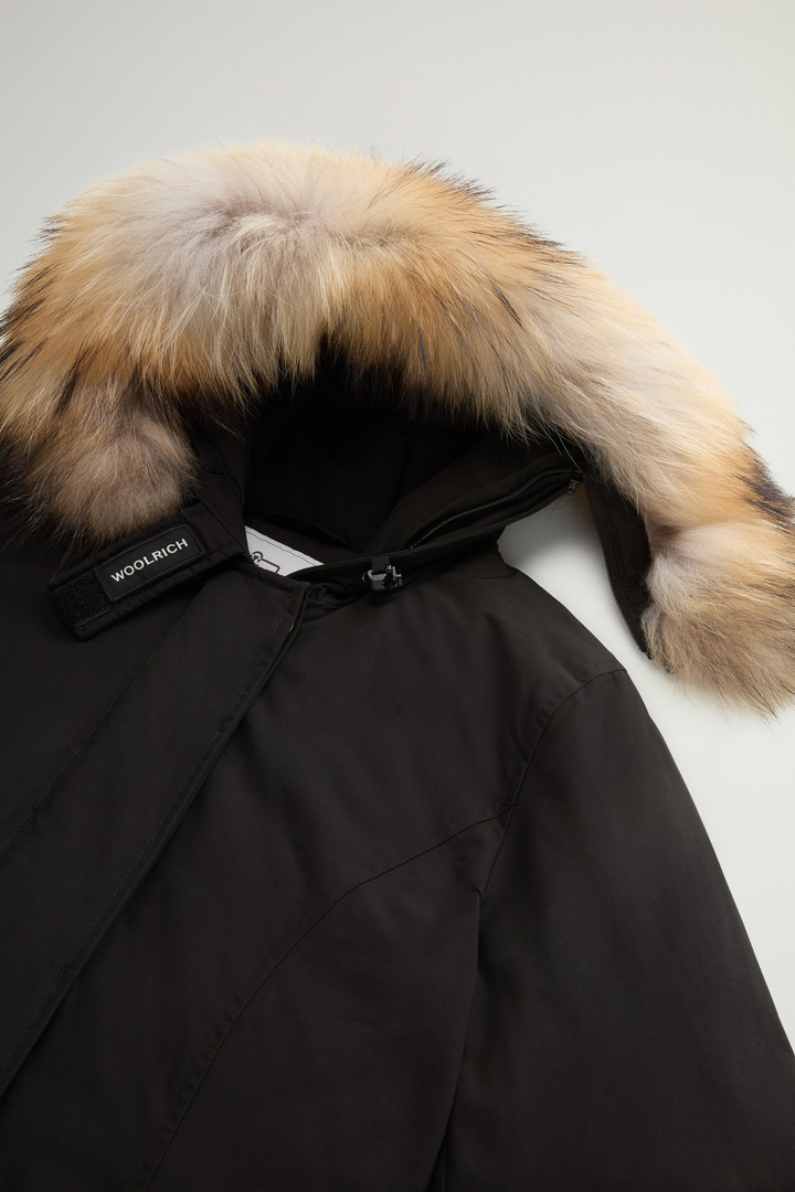 Arctic Parka in Ramar Cloth with Detachable Fur Trim Black photo 8 | Woolrich