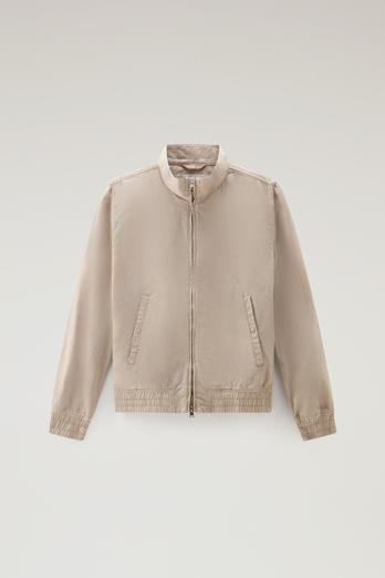 Bomber Jacket in Cotton-Linen Blend Beige photo 1 | Woolrich