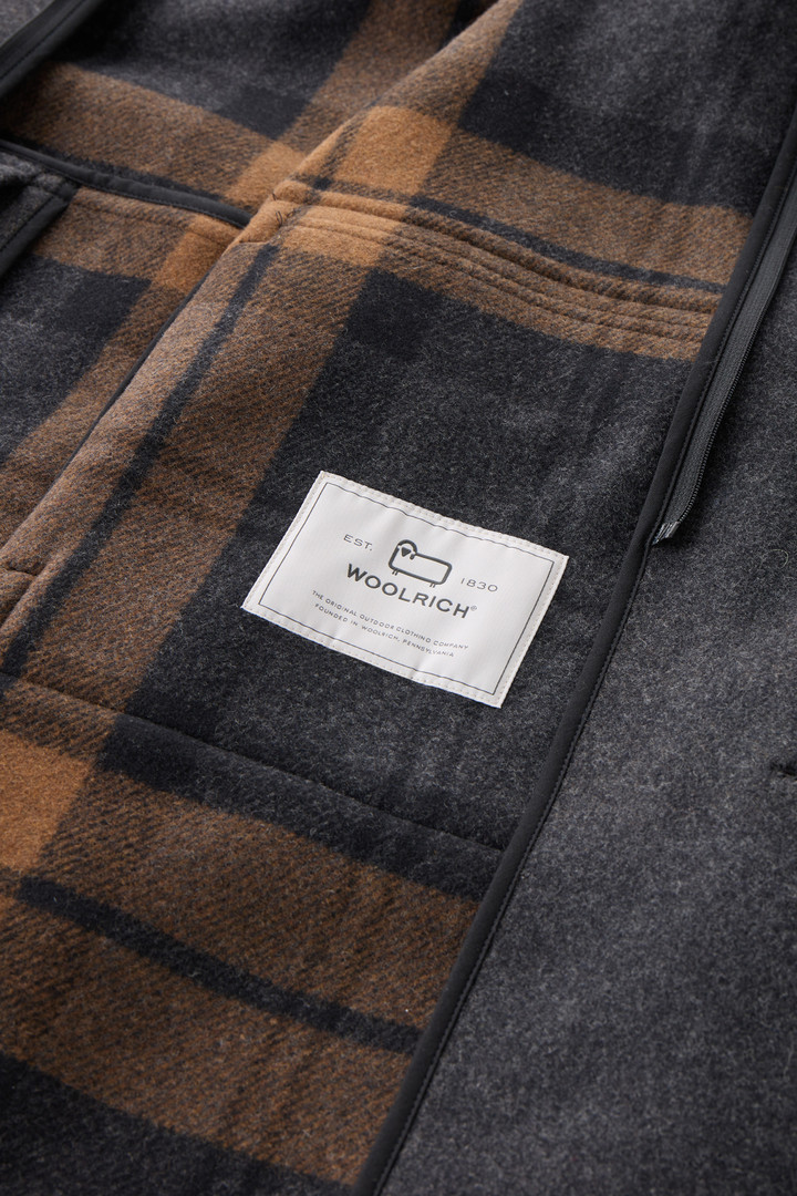 Coat in Recycled Italian Wool Blend Gray photo 7 | Woolrich