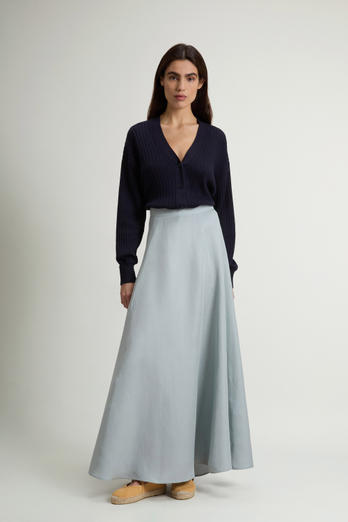 Long Skirt in Linen Blend Blue photo 1 | Woolrich
