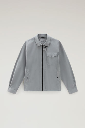 Garment-dyed overhemdjack van zuiver katoen Grijs | Woolrich