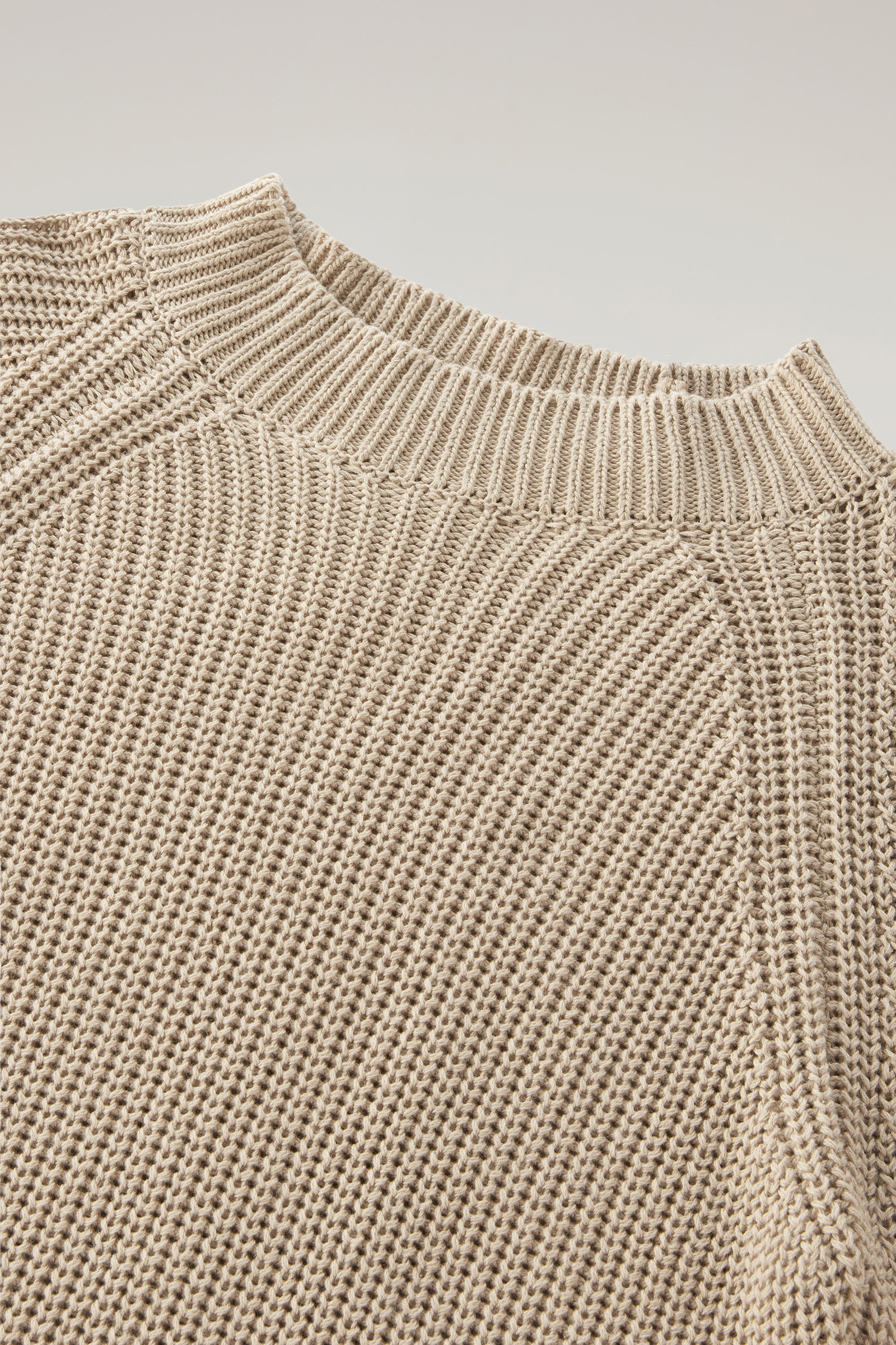 Maglia girocollo in puro cotone tinto in capo naturalmente bianco photo 6 | Woolrich