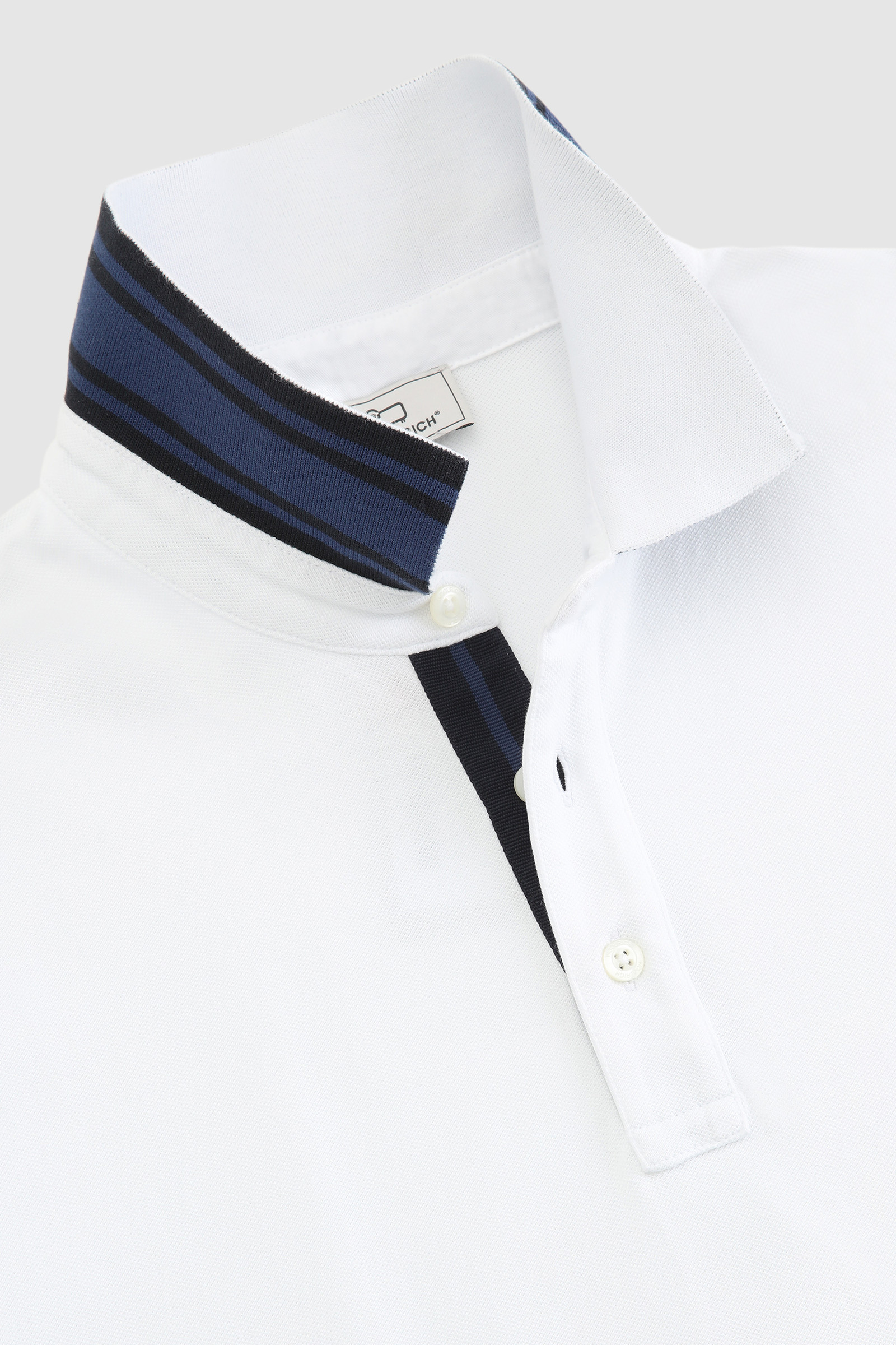 Polo Gracious en piqué de coton extensible blanc photo 8 | Woolrich
