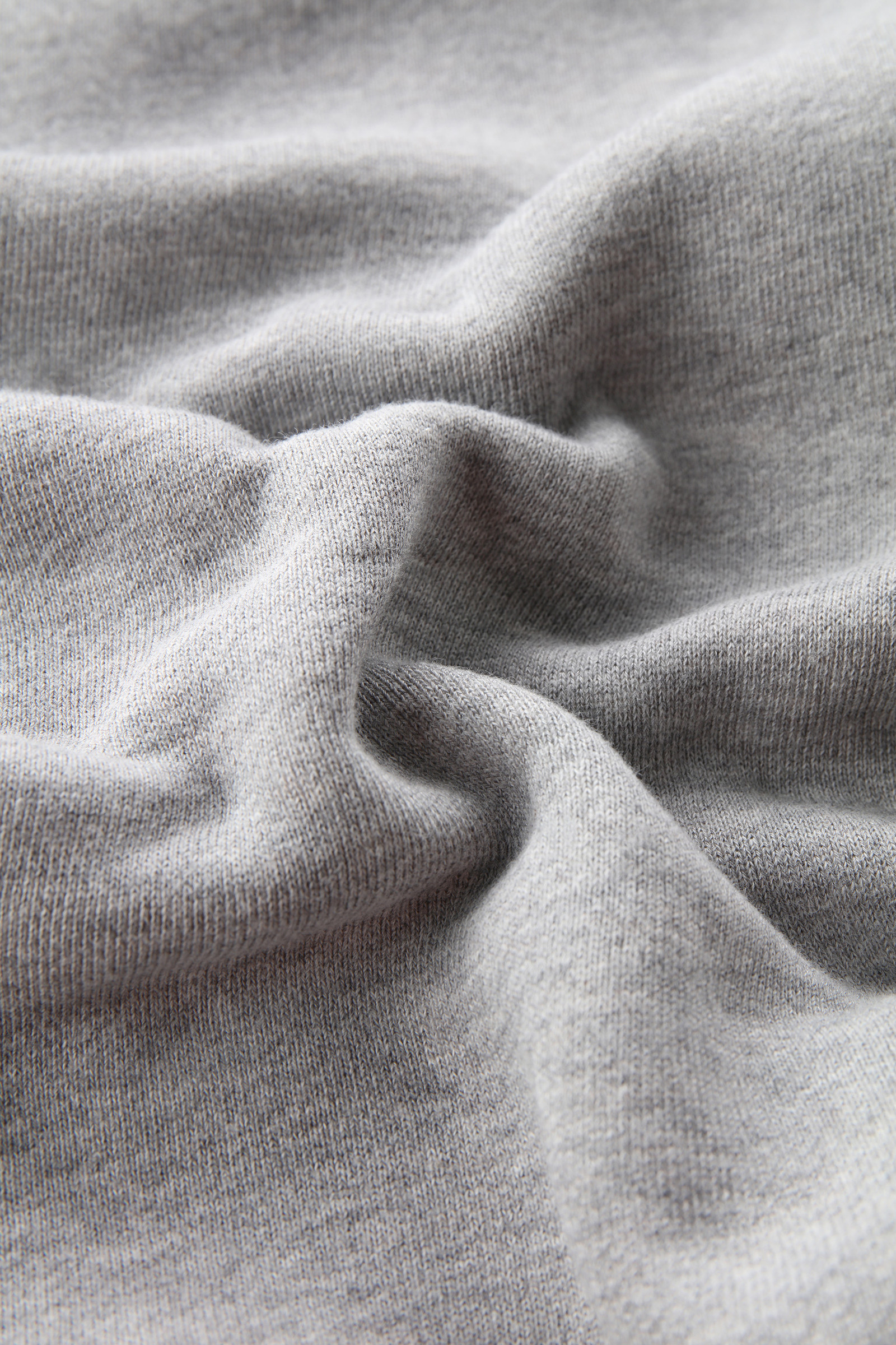 Langärmeliges Polo-Shirt aus Baumwollfleece mit halblangem Reißverschluss grey photo 9 | Woolrich