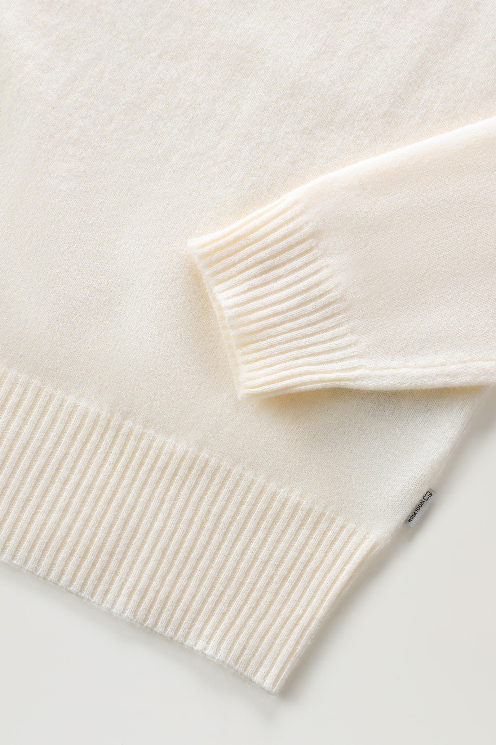 Cashmere and Wool Blend Crewneck Sweater White photo 7 | Woolrich