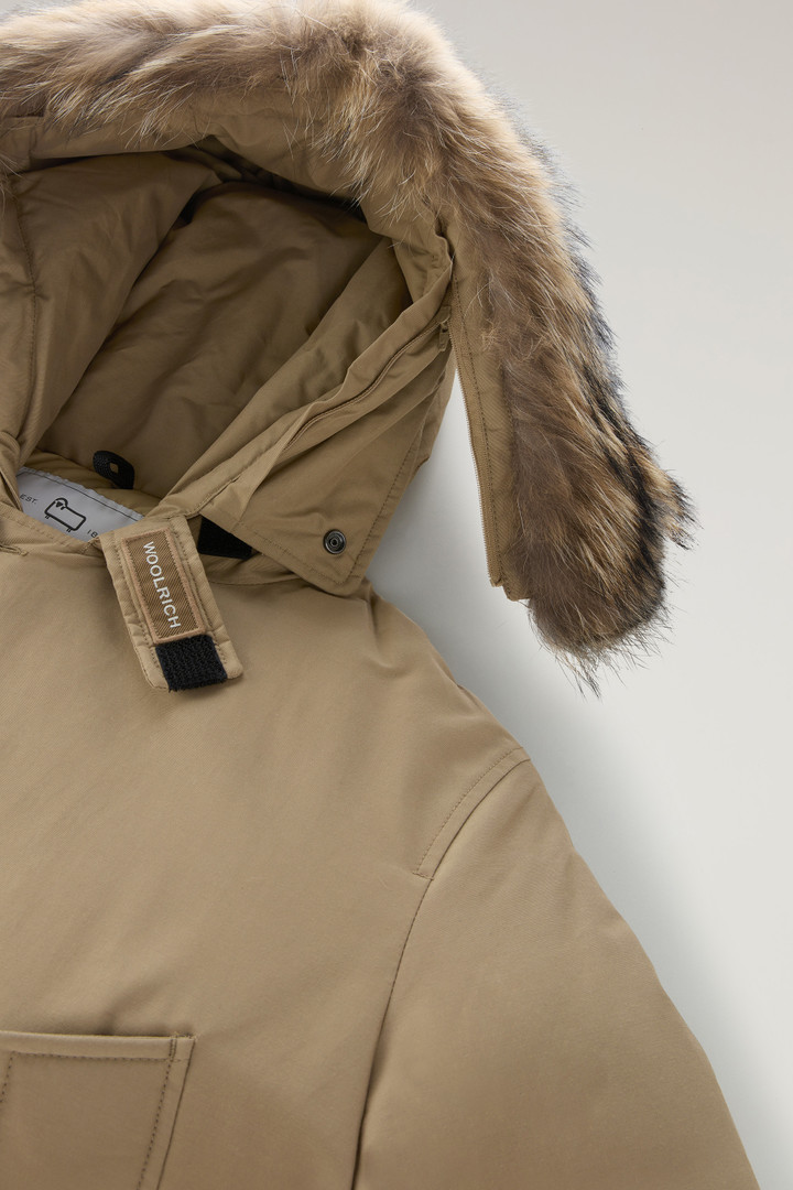 Arctic Parka in Ramar Cloth with Detachable Fur Trim Beige photo 3 | Woolrich