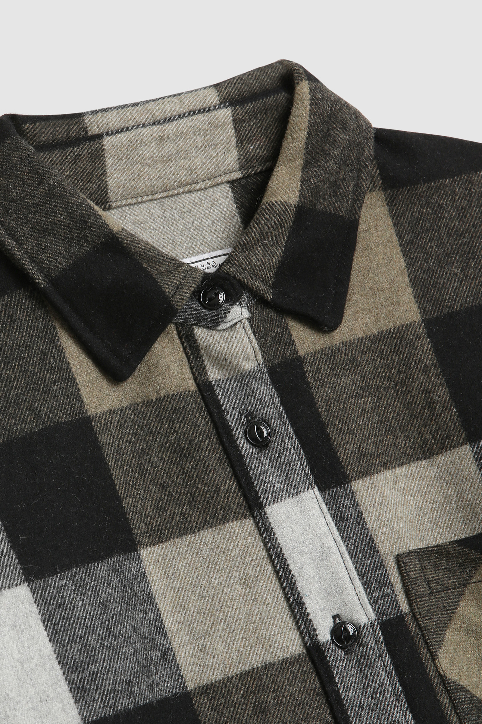 Wool Blend Boyfriend Flannel Shirt - Made in Usa Yellow photo 8 | Woolrich