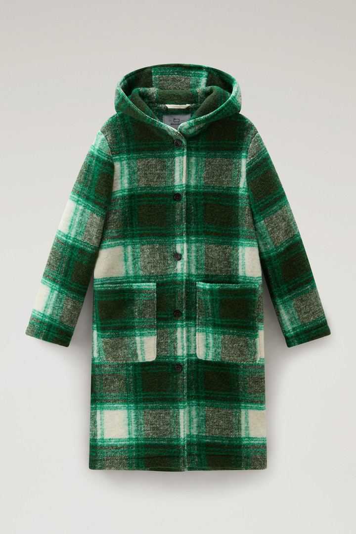 Gentry Coat in Wool Blend with Hood Green photo 5 | Woolrich