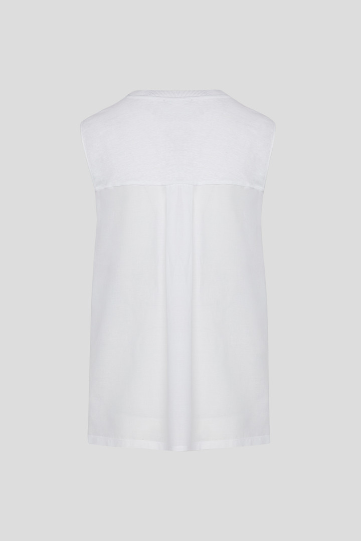 Mixed Fabric Tank Shirt
