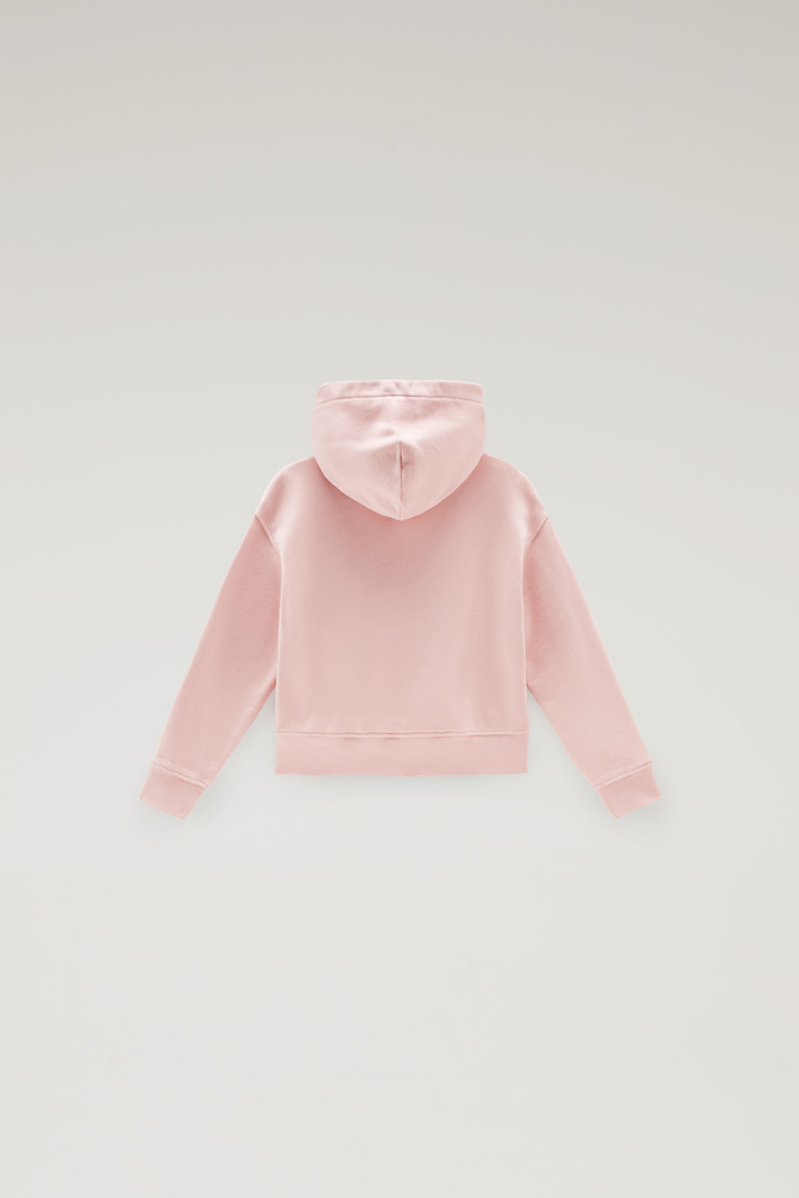 Felpa Essential da bambina in puro cotone con cappuccio Rosa photo 2 | Woolrich