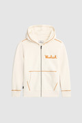 Boy's full-zip Hoodie with embroidered vintage logo