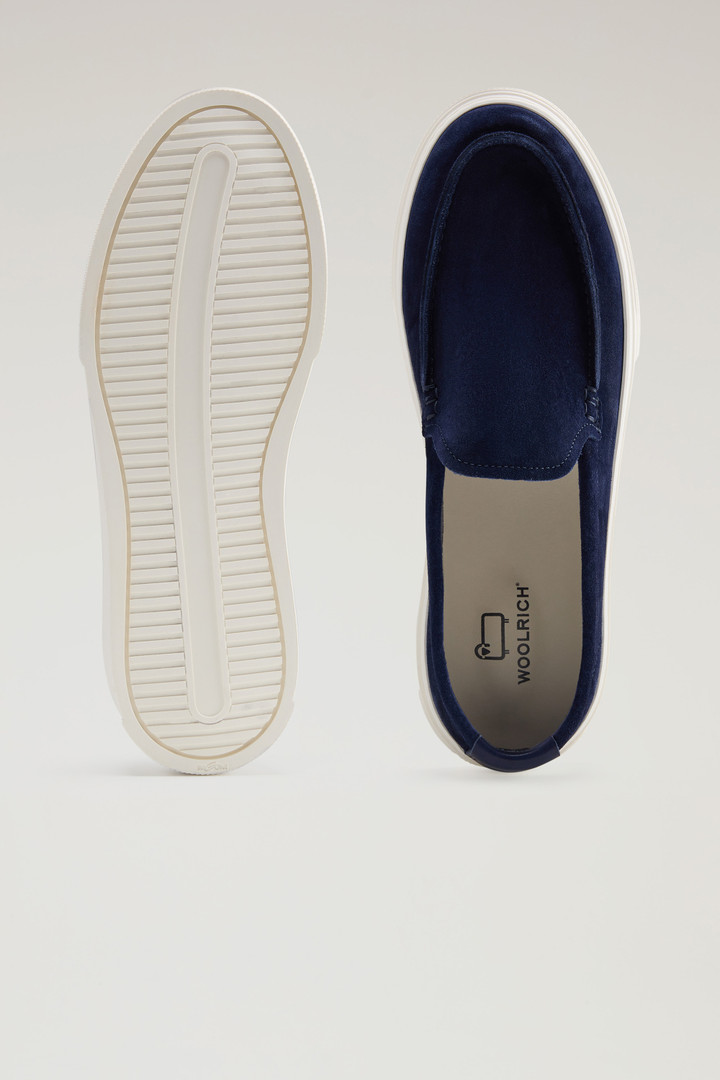 Suede Leather Loafers Blue photo 4 | Woolrich