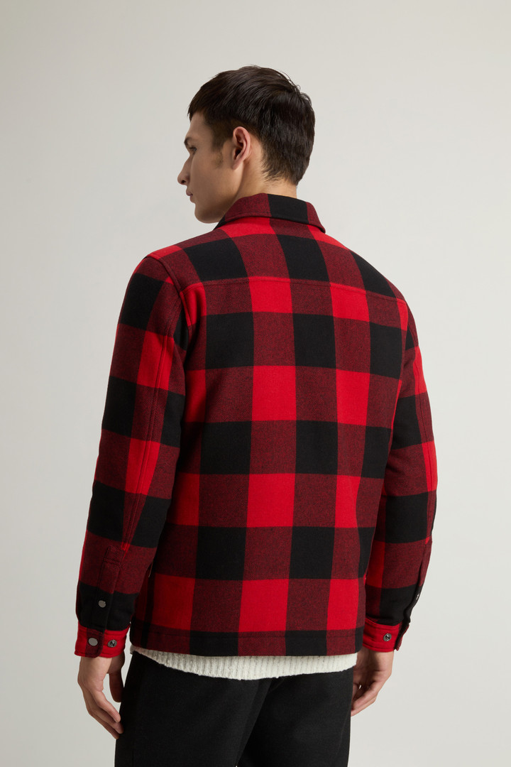 WOOL CHECK ALASKAN SHIRT JACKET Rouge photo 3 | Woolrich