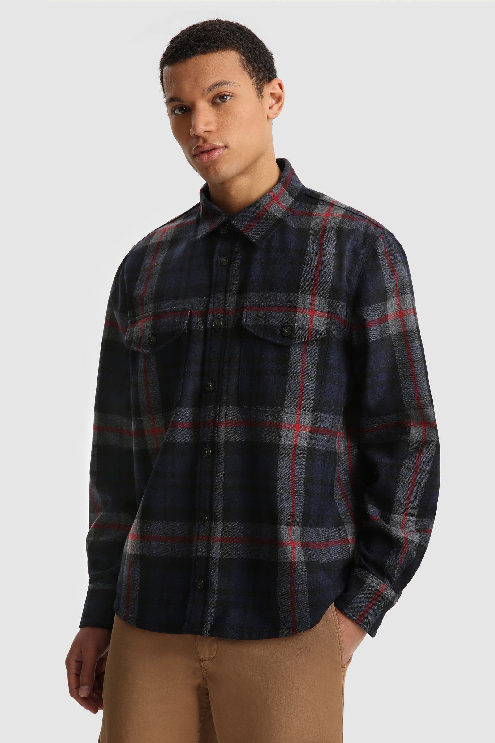 Oxbow Flannel Shirt - Made in Usa Blue | Woolrich