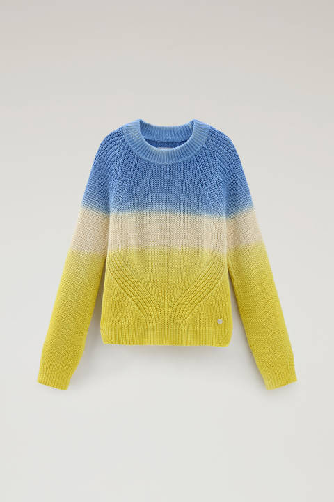 Maglia girocollo tinta in capo in puro cotone Blu photo 2 | Woolrich