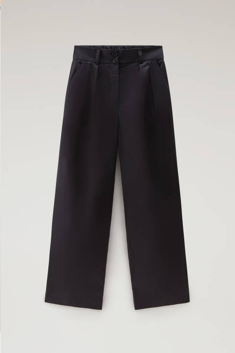 Pure Cotton Poplin Pants Black photo 2 | Woolrich