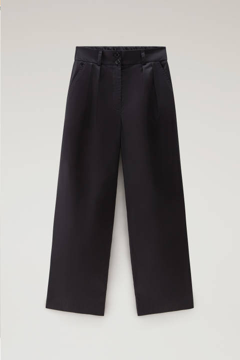 Pantaloni in popeline di puro cotone Nero photo 2 | Woolrich