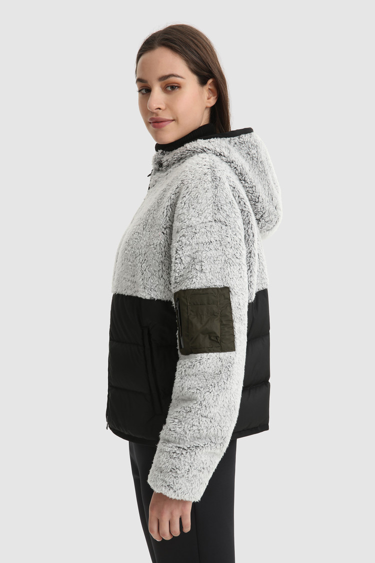 Sweat à capuche en polaire et nylon