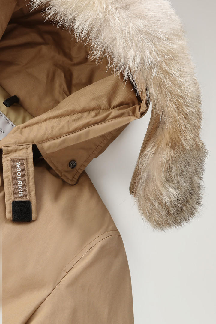 Arctic Parka in Ramar Cloth with Detachable Fur Trim Beige photo 3 | Woolrich