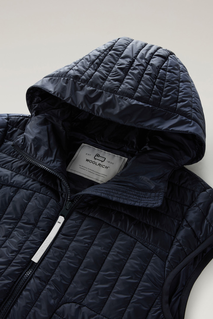 Quilted Hooded Vest in Recycled Pertex Quantum Blue photo 6 | Woolrich