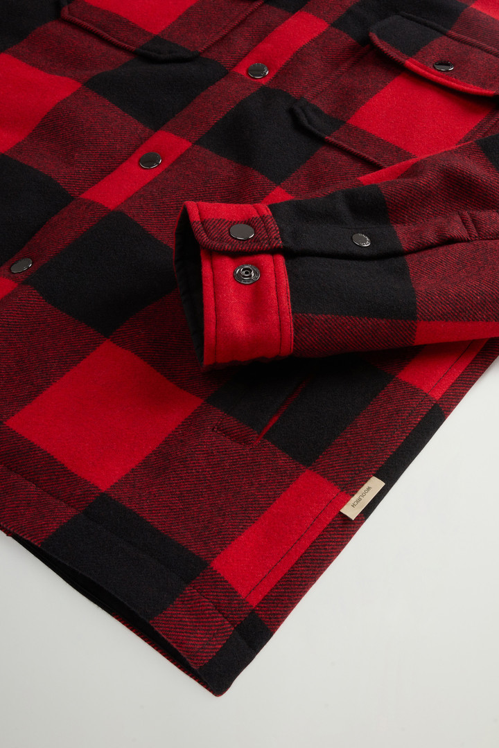WOOL CHECK ALASKAN SHIRT JACKET Rouge photo 7 | Woolrich