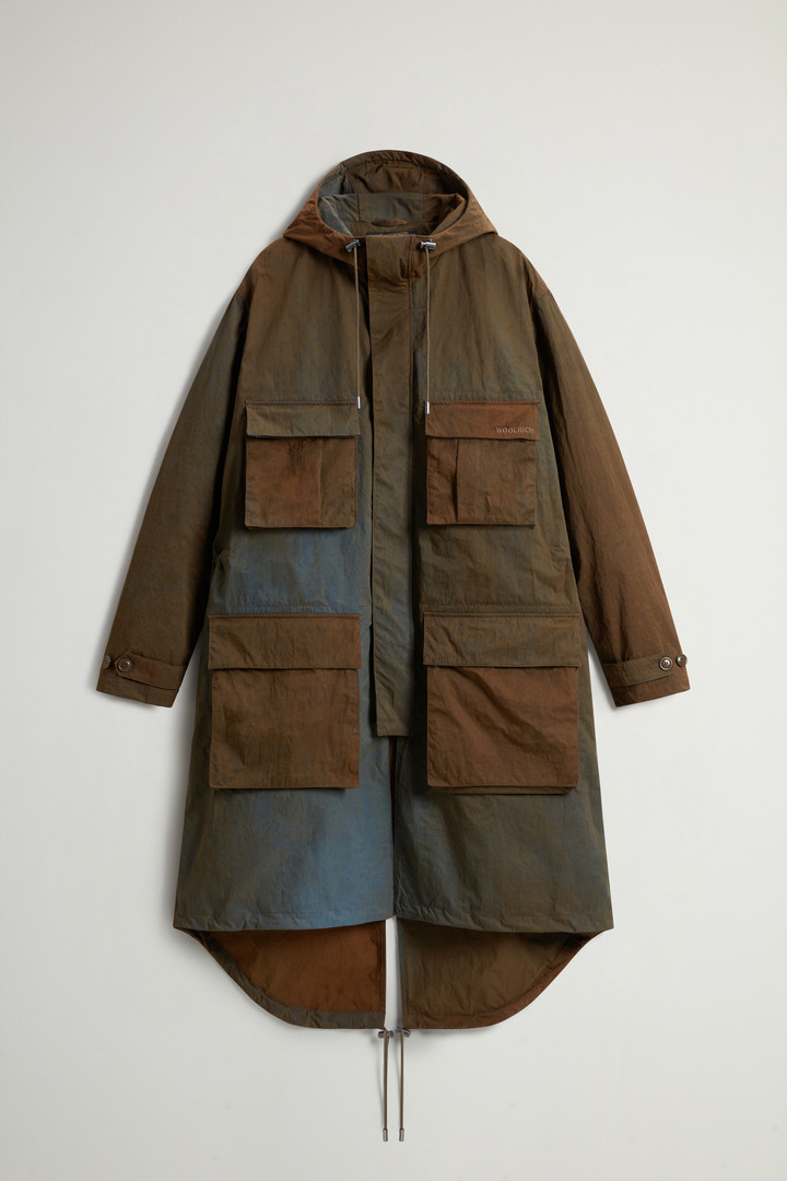 Fishtail Parka in Olmetex Nylon with Tie-Dye Motif by Todd Snyder Green photo 5 | Woolrich