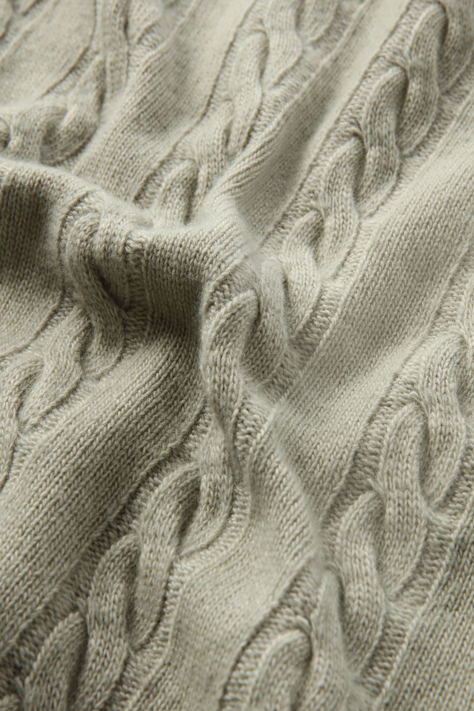 Stückgefärbter Unisex-Aran-Pullover grün photo 8 | Woolrich
