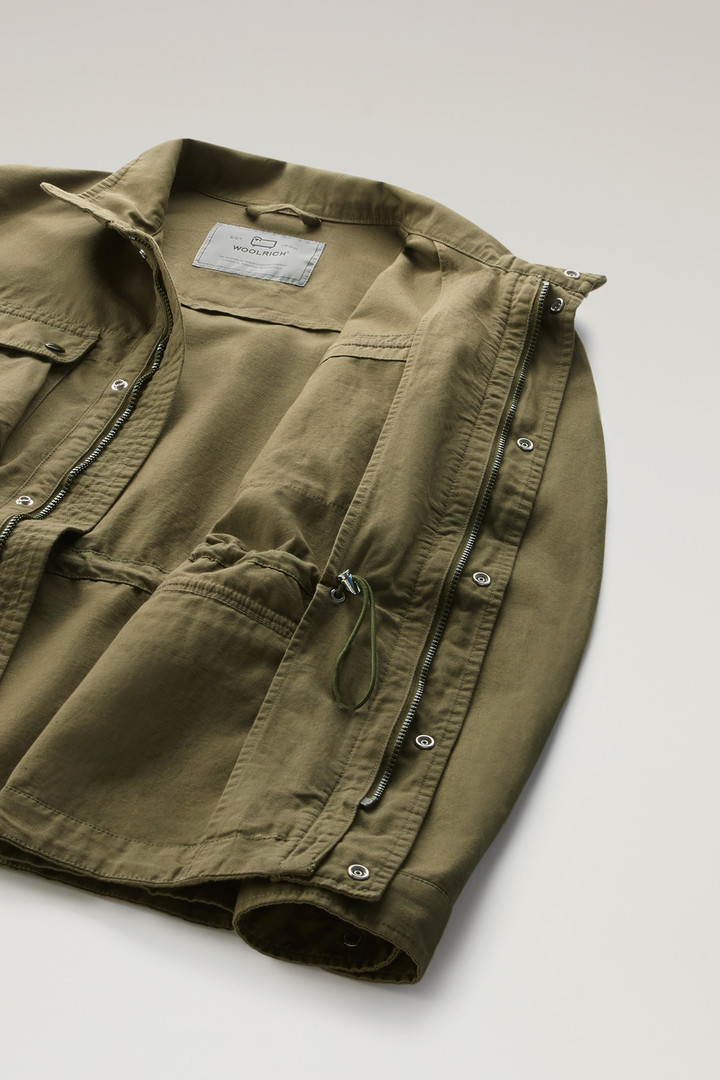 Field Jacket in Cotton-Linen Blend Green photo 8 | Woolrich
