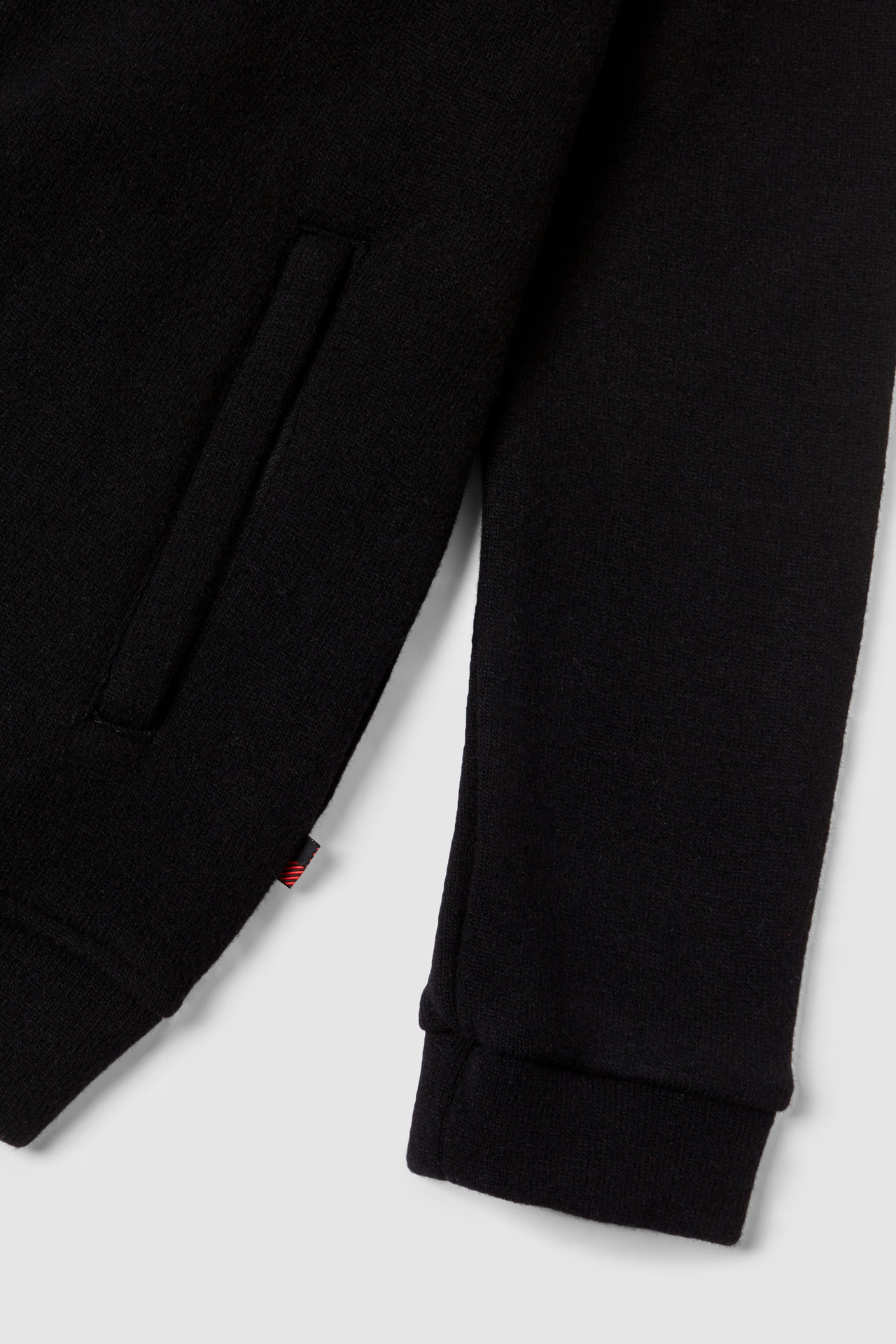 Felpa In Lana E Cotone Con Cappuccio E Zip