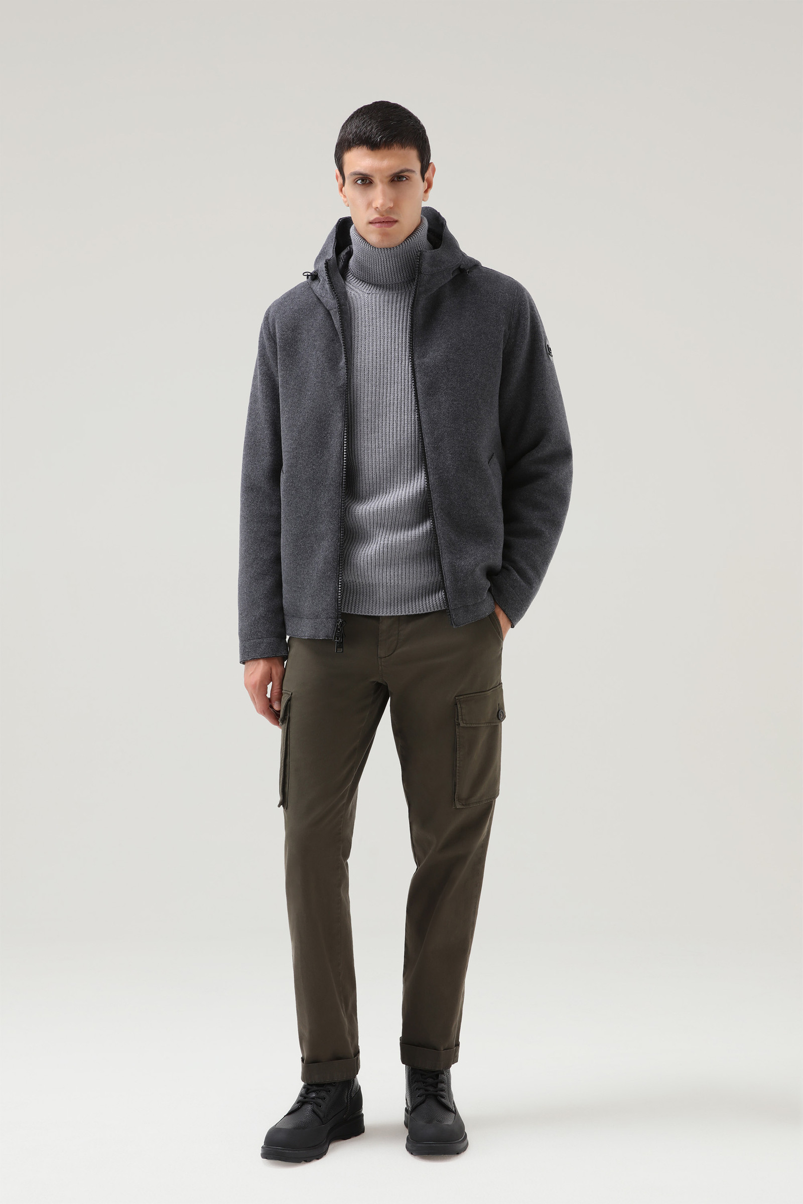 Giacca Pacific in misto lana grigio photo 2 | Woolrich