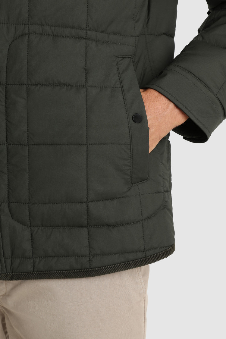 Wattiertes Overshirt Hunt aus Stretch-Stoff