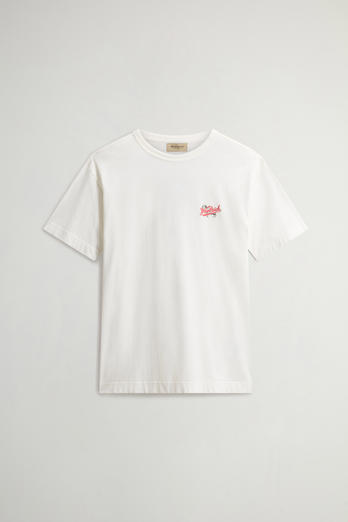 T-Shirt in Pure Cotton with Logo White photo 1 | Woolrich