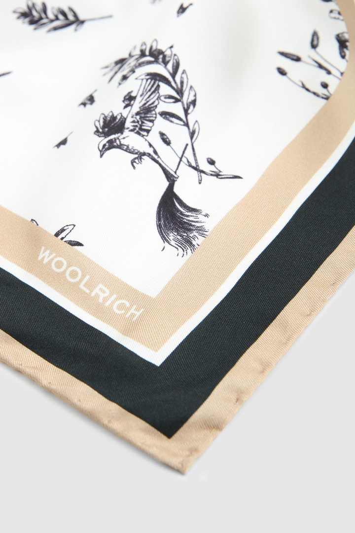 Printed Silk Scarf White photo 3 | Woolrich
