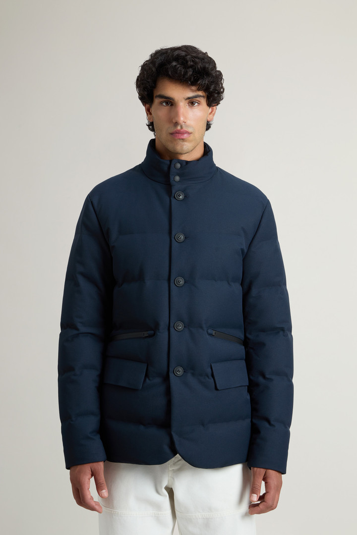 Gevoerd jack met horizontale wattering Blauw photo 1 | Woolrich