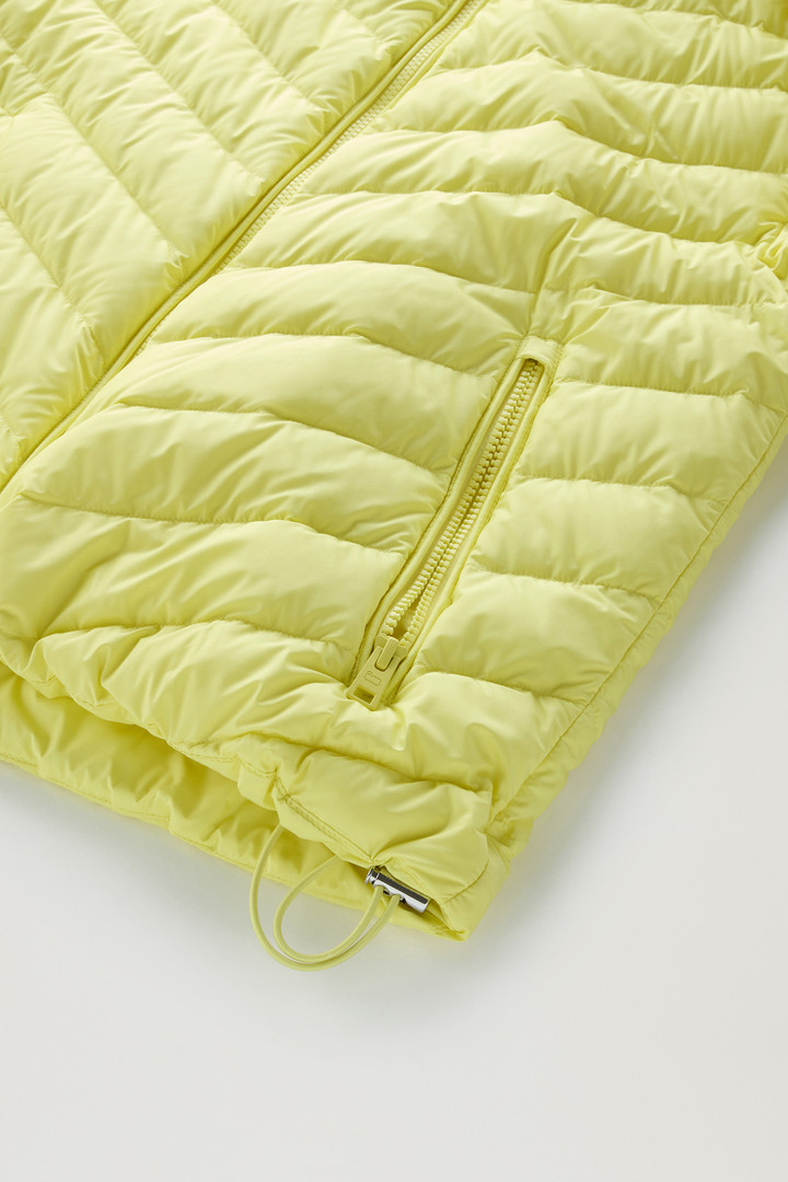 Microfibre Jacket with Chevron Quilting and Hood Yellow photo 9 | Woolrich