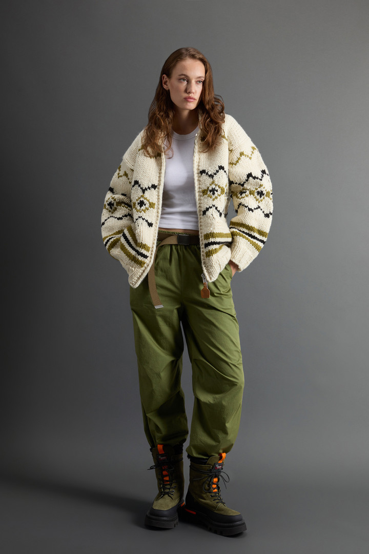 Cowichan Cardigan in Pure Wool with Contrasting Pattern by Todd Snyder White photo 5 | Woolrich