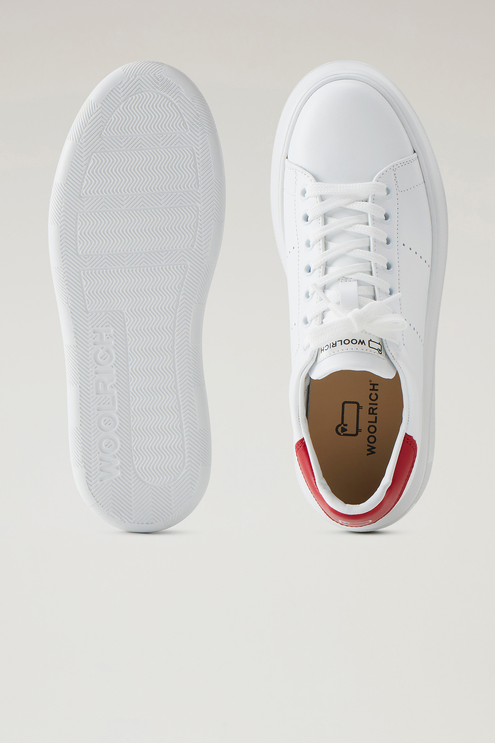 Sneakers Chunky Court in morbida pelle con dettagli a contrasto bianco photo 4 | Woolrich