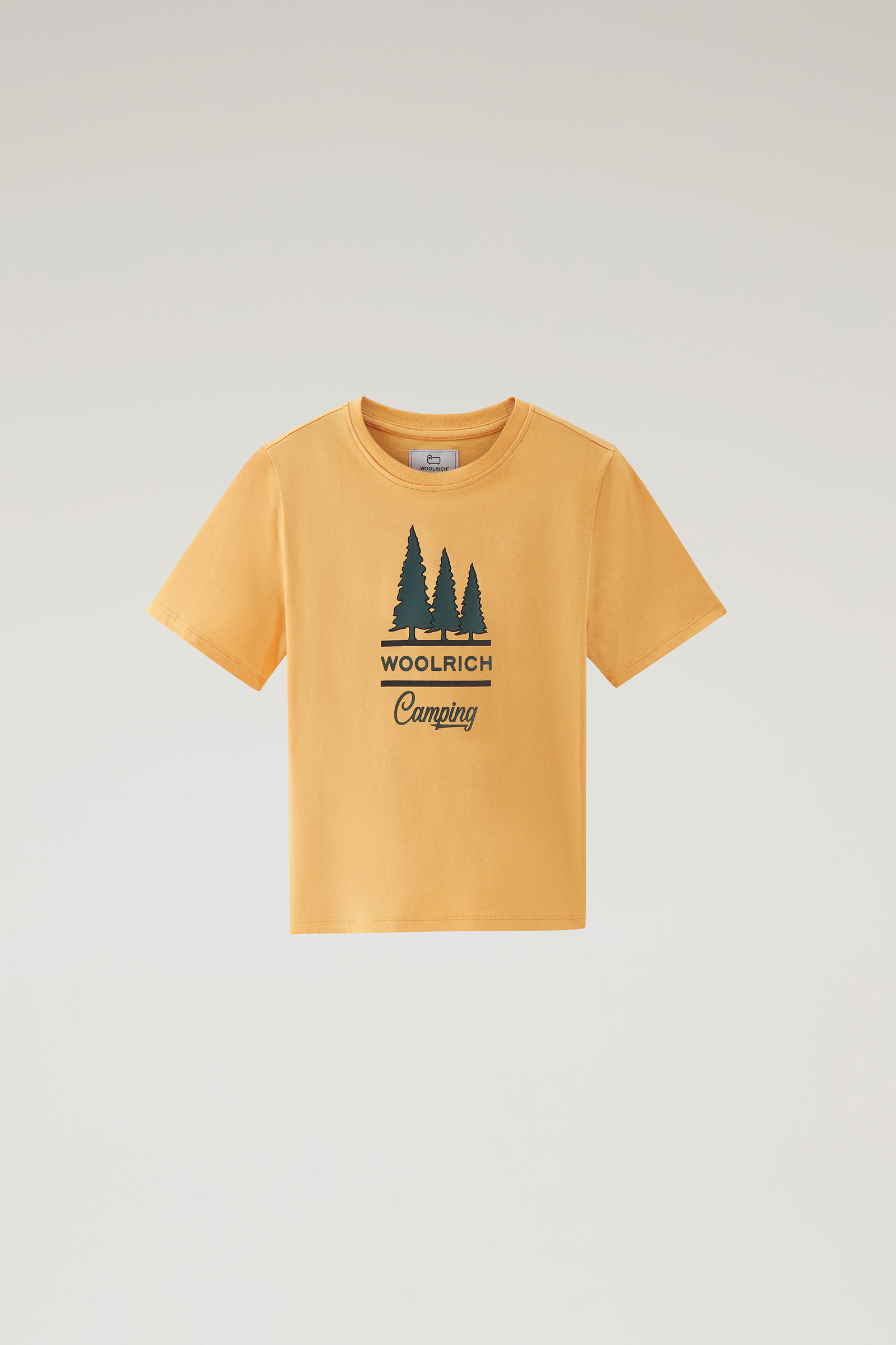 Boys' Tee in Pure Cotton with Print Yellow | Woolrich