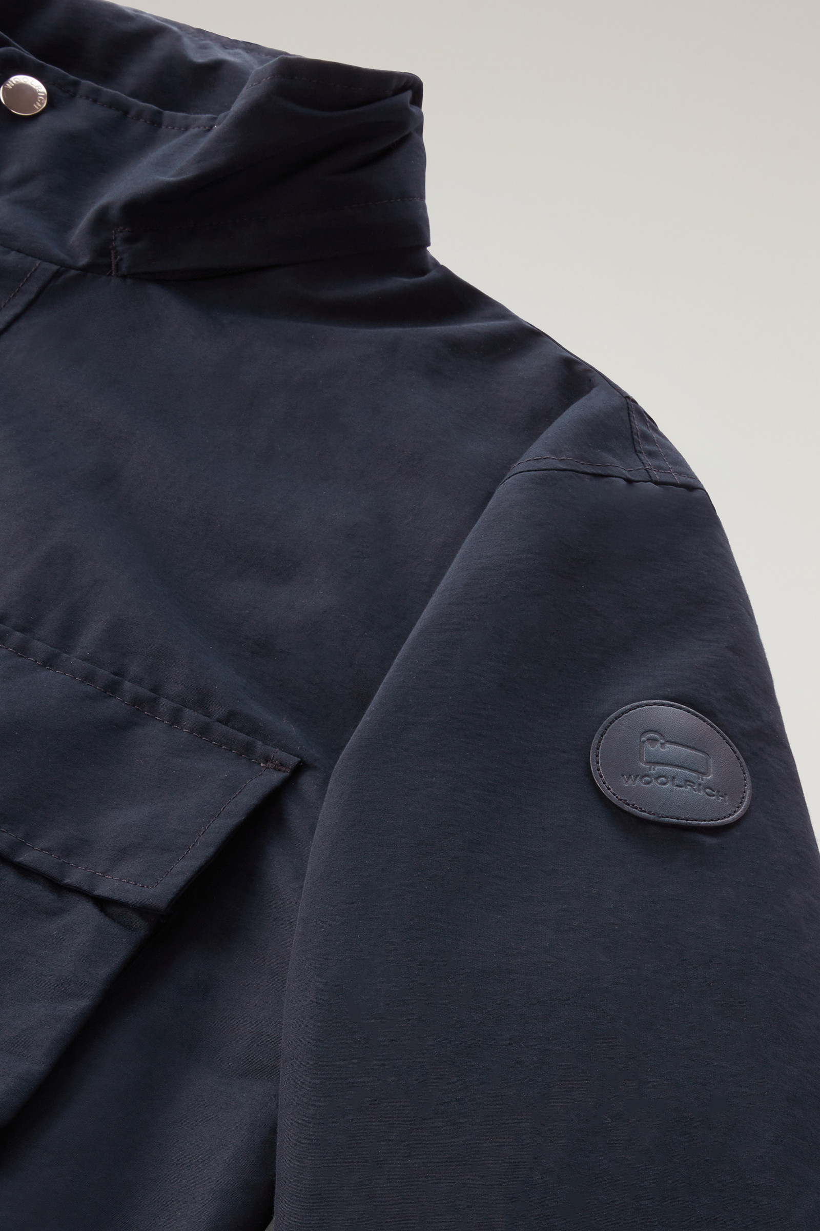 Cruiser Field Jacket in Light Eco Ramar with Foldable Hood Blue photo 8 | Woolrich