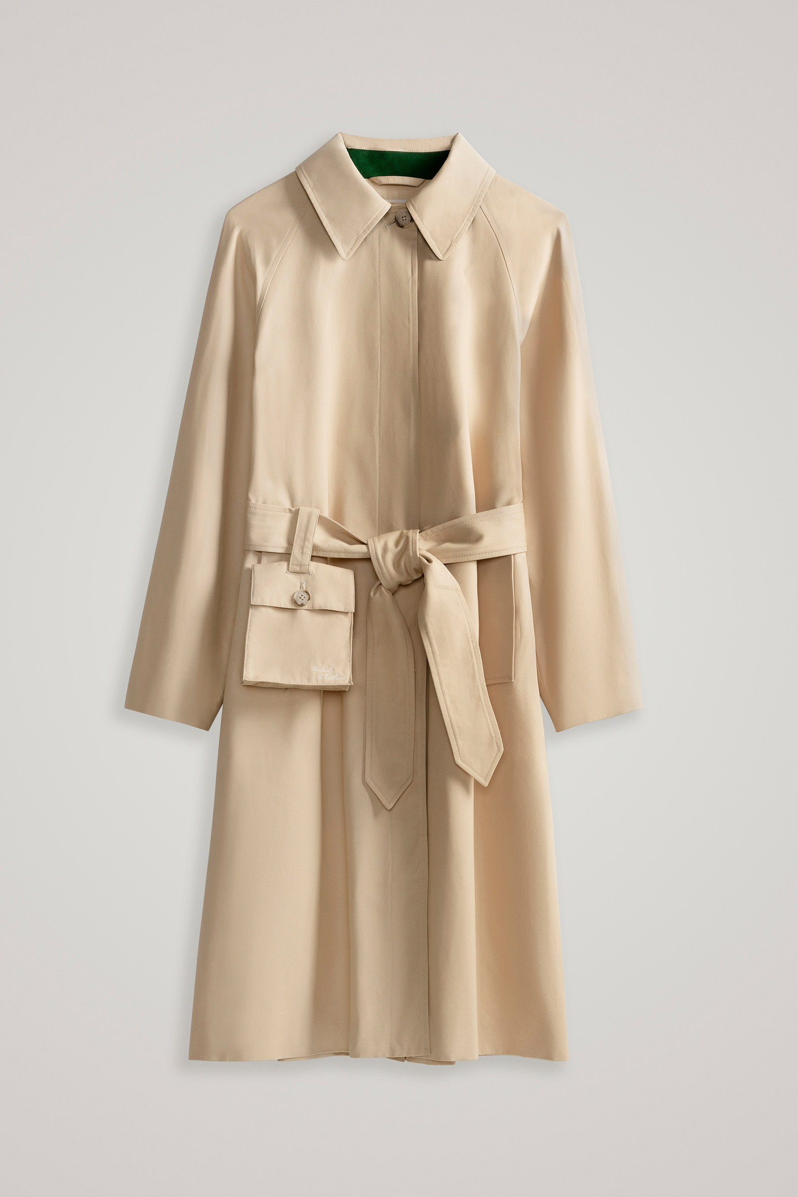 Trenchcoat van zacht Byrd-katoen met afneembare tas - Daniëlle Cathari / Woolrich beige photo 5 | Woolrich