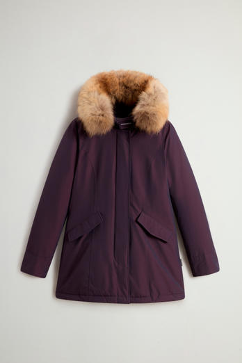 Arctic Parka aus Ramar Cloth mit abnehmbarem Pelzbesatz Violett | Woolrich