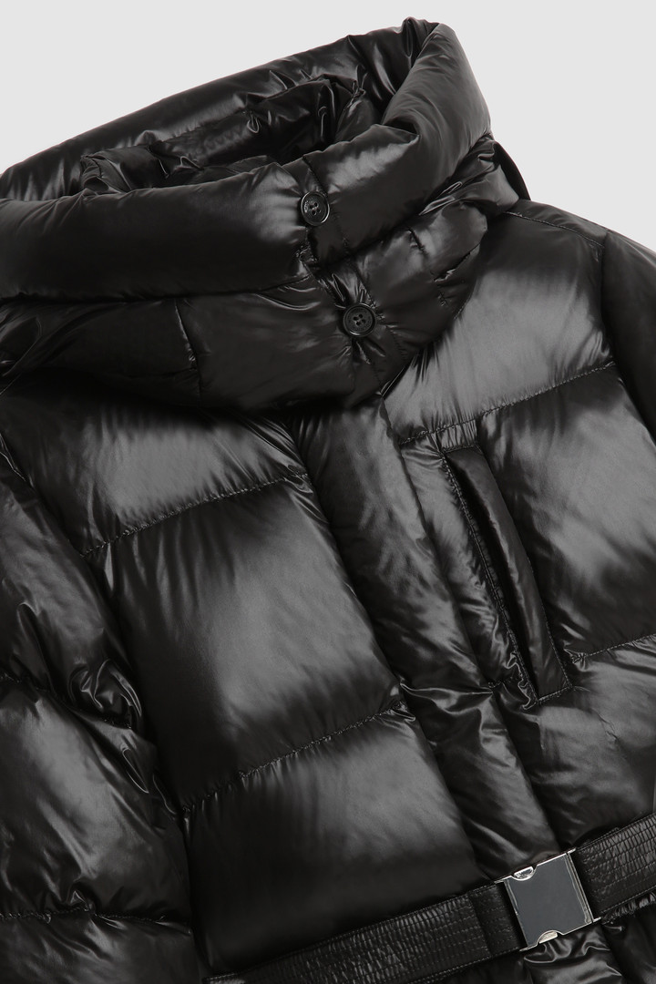 Aliquippa Parka larga con capucha extraíble