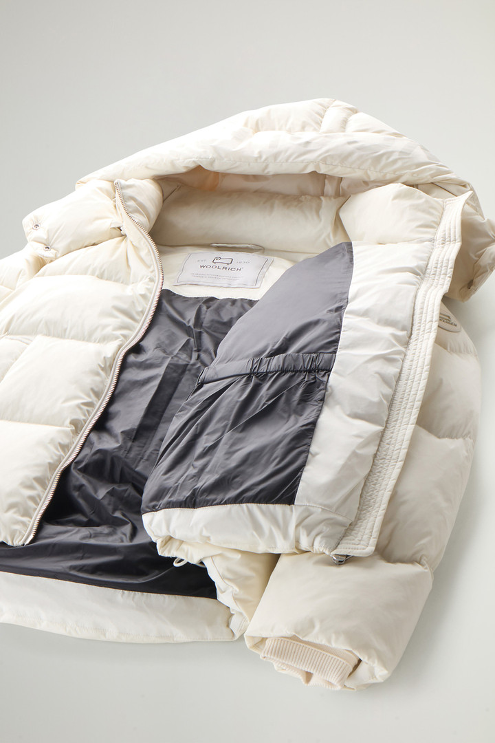 Short Alsea Down Jacket in Stretch Nylon with Detachable Hood White photo 11 | Woolrich